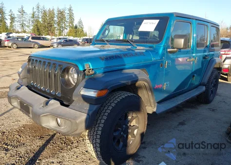 2020 Jeep Wrangler Unlimited Willys 4X4 из США, поврежденный, VIN 1C4HJXDN7LW217805